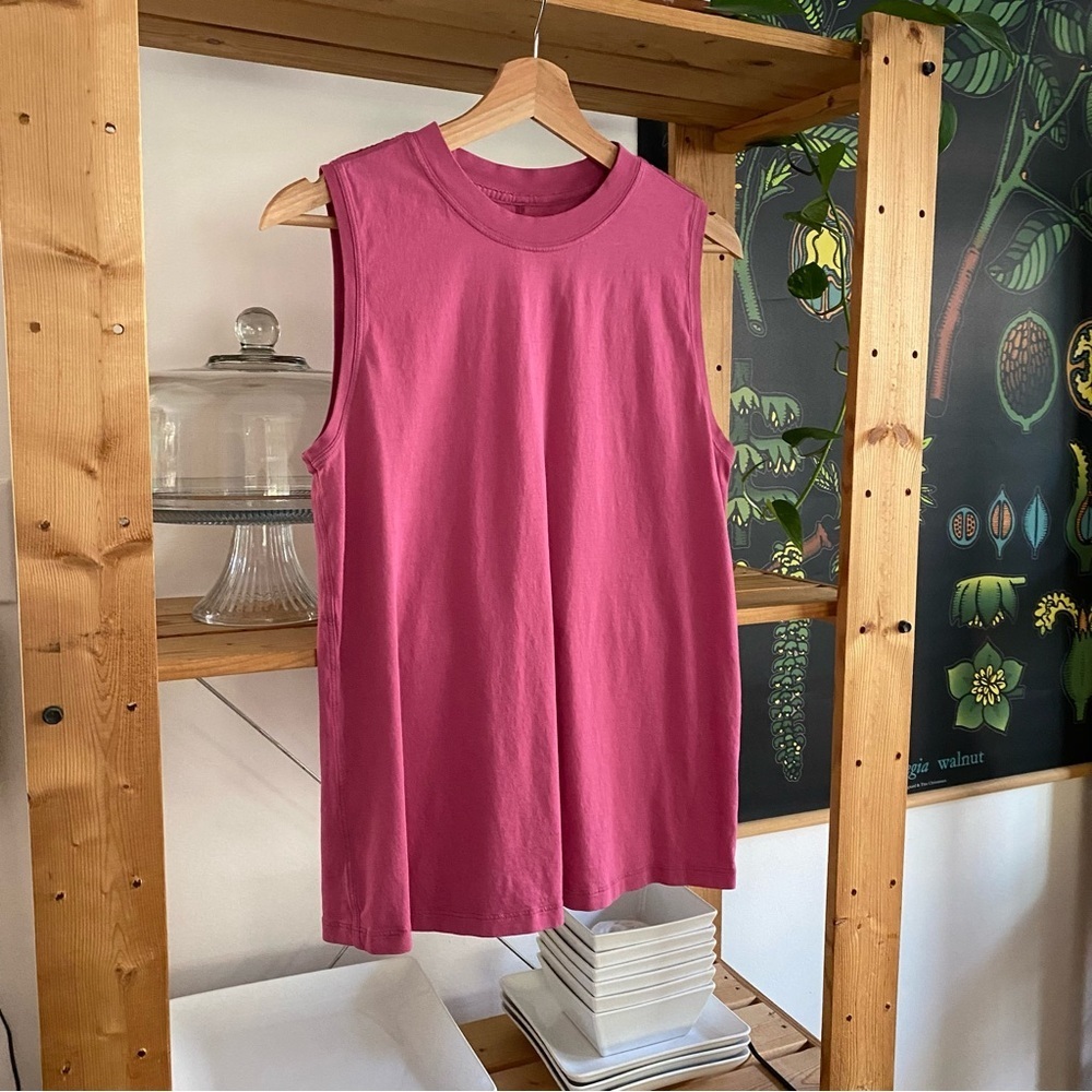 Lululemon Berry Pink All Yours Pima Cotton Tank Top Small - Picture 8 of 15